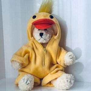 Vintage Unipak Plush Bear + Ducky Costume/Sleeper Onesie